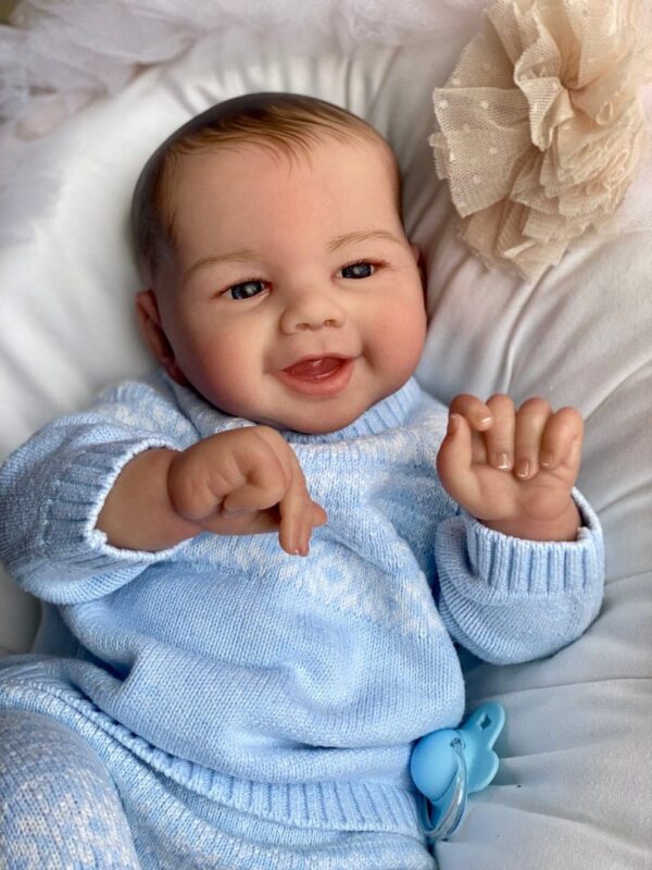 Lifelike vinyl reborn baby boy doll Grayson.